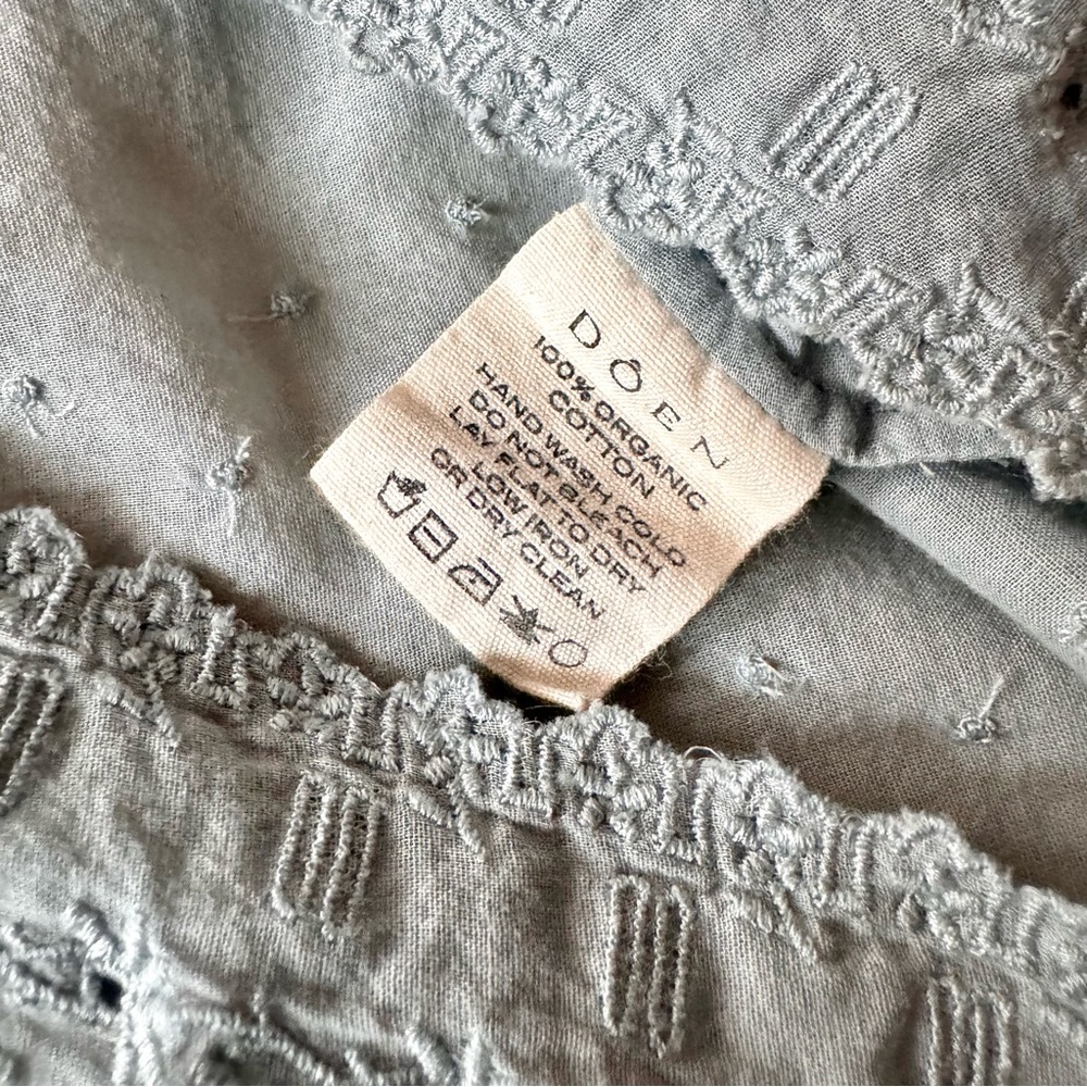 ✨💋SOLD💋✨👗💐DÔEN ‘Nettie’ Organic Cotton Short Nightgown Glass Slipper S✨ - Picture 14 of 17